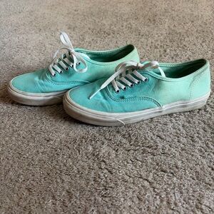 Vans Aqua Teal Canvas Authentic Sneakers